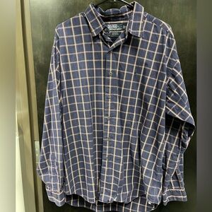 Ralph Lauren Navy and Beige red Plaid Shirt Marlowe